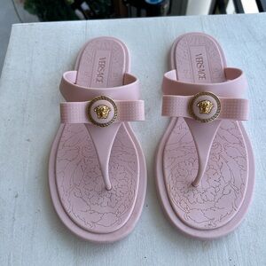 Versace Light Pink Medusa Flip Flops